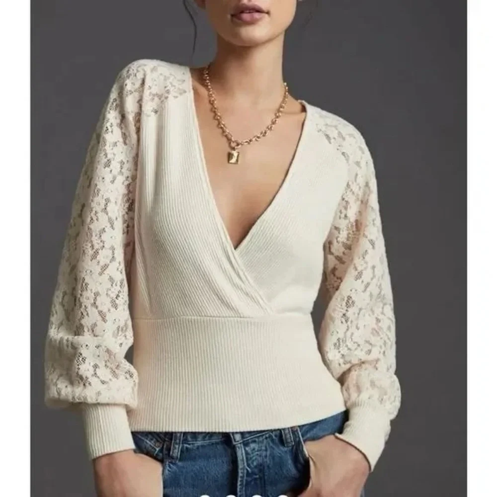 Anthropology V neck top S - Picture 8 of 8